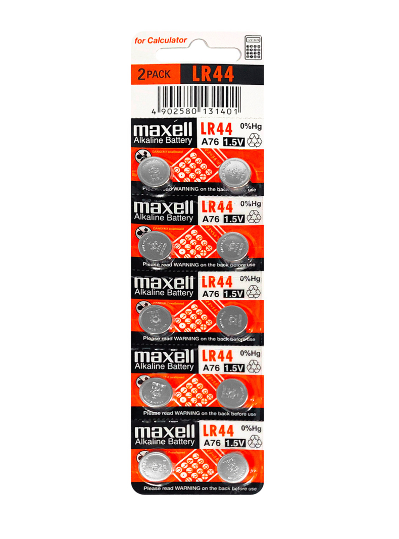 Pack 10 Pilas Maxell Lr44 Ag13 A76 1.5v-0