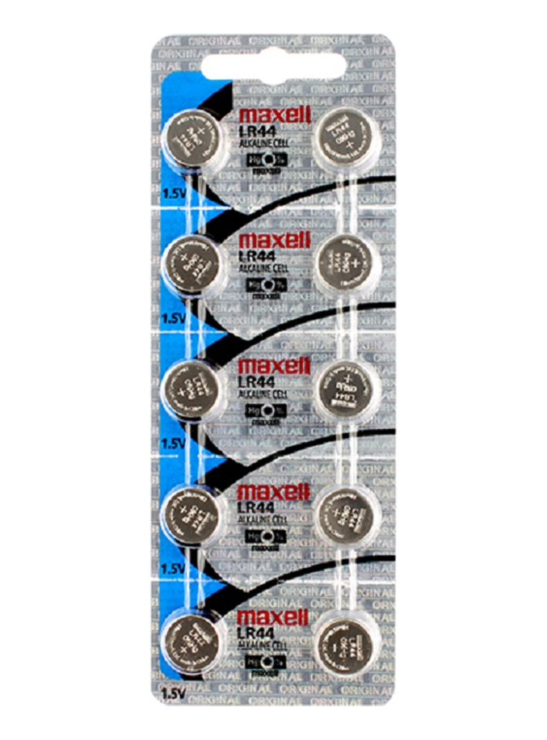 Pack 10 Pilas Maxell Lr44 Ag13 A76 1.5v-2