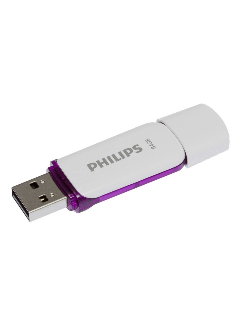 Pendrive Usb Philips Snow 64gb 2.0 Color Blanco-0