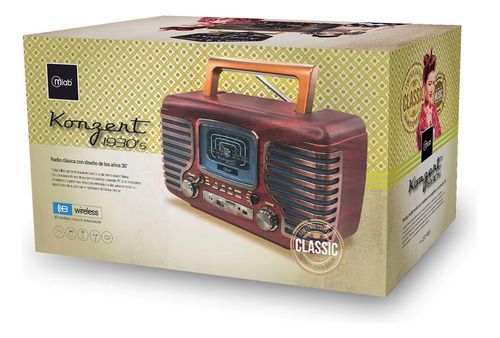 Radio Mlab 8746 Bt/fm/usb/rec/tf/aux Konzert Diseño Retro-2