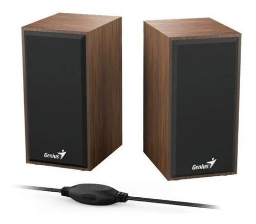 Parlantes Pc Notebook Genius Sp Hf180 6w Wood Color Madera-2