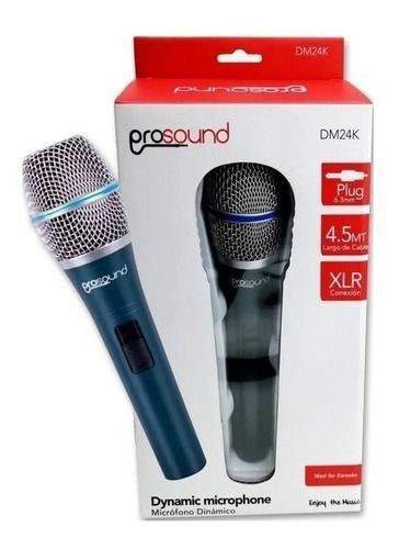 Microfono Vocal Dinamico Con Cable Prosound Dm24k-2