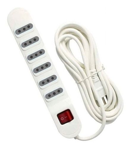 Alargadores Zapatilla 6t Corriente 3mts Macrotel C/switc Bla-0
