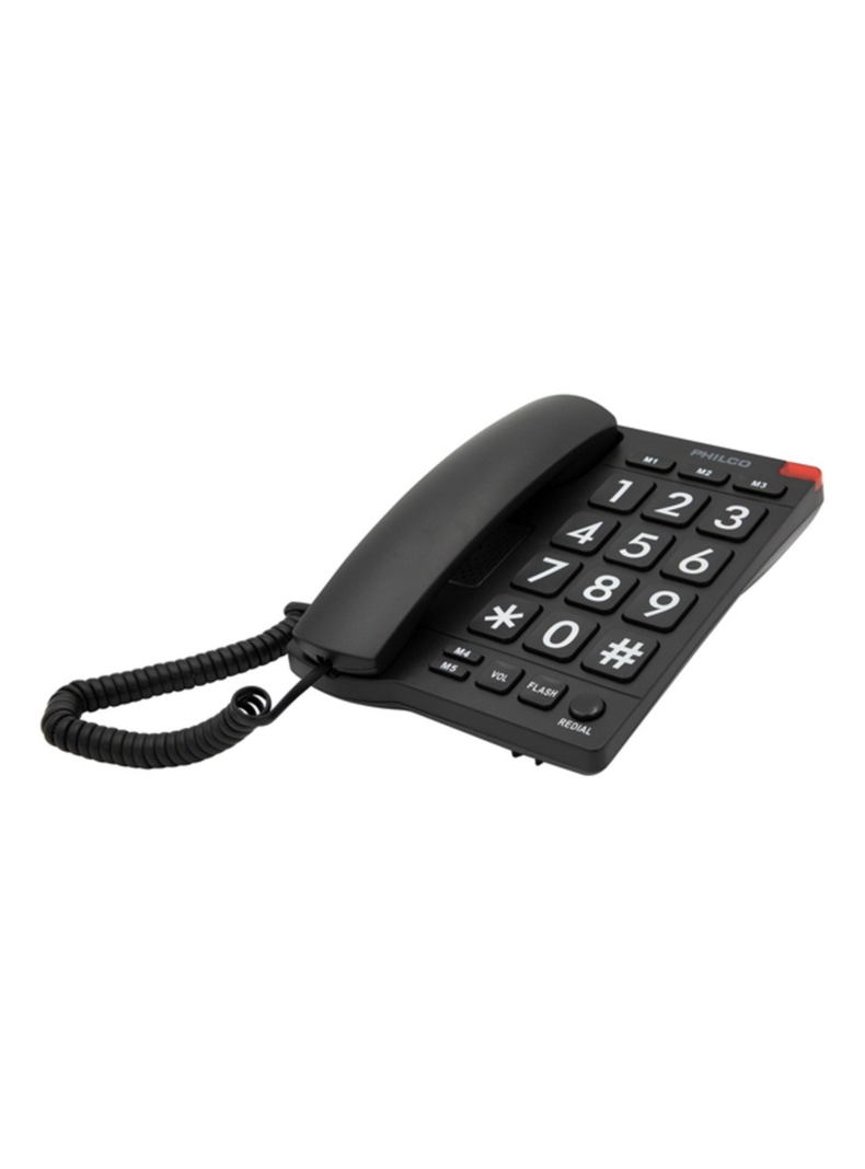 Teléfono Fijo Números Grandes Philco Negro 170bk 23prt170bk-1