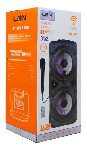 Parlante Karaoke Portátil Bluetooth F8 Con Micrófono Lbn-7
