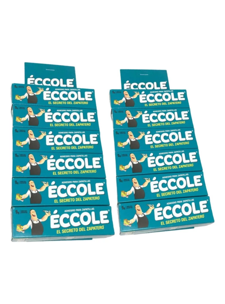 Pack 12 Adhesivo Pegamento Para Zapatillas Eccole 9g-0