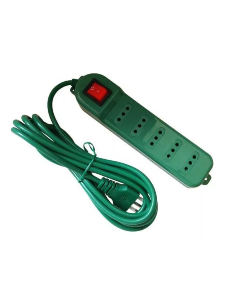Alargador Zapatilla C/switch Macrotel 5 Posiciones 3mtsverde-0
