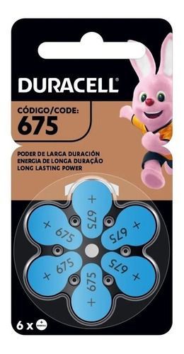 Duracell Pila 675 Boton Audifono 6 Unidades Blister