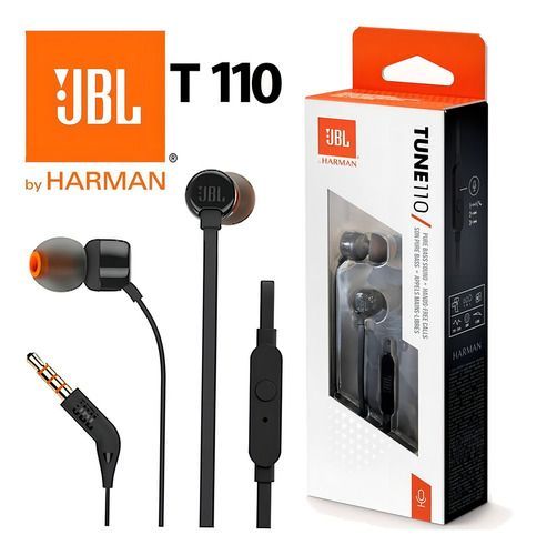 Audífonos In-ear  Jbl Tune 110 Jblt110 Black-7