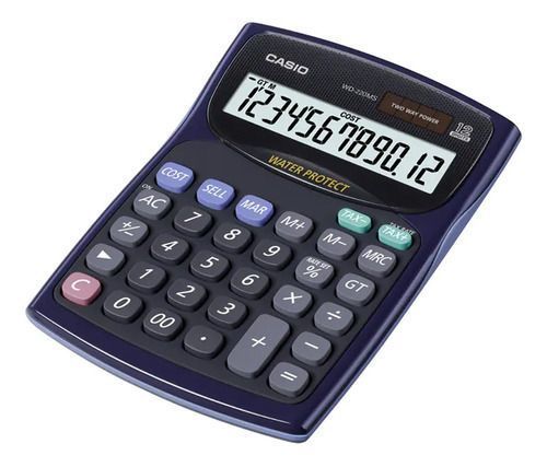 Calculadora De Sobremesa Casio Wd-220ms-bu Azul-1