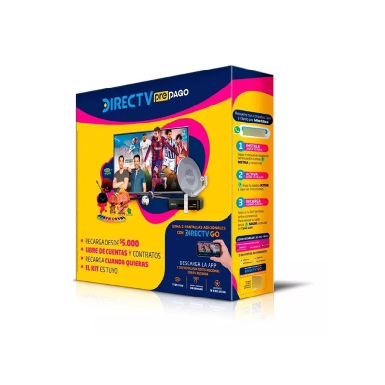 Directv Prepago: Decodificador Hd, Control Remoto,cable Hdmi-0