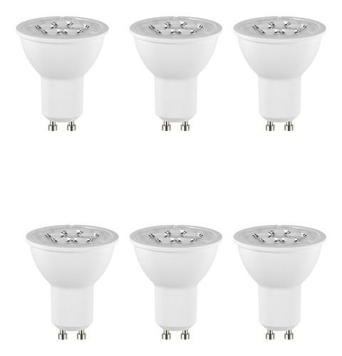Ampolleta Led Rayovac Led6wgu-bv2 Dicroica Color Blanco Cálido 6w 220v 500lm Por 6 Unidades-0