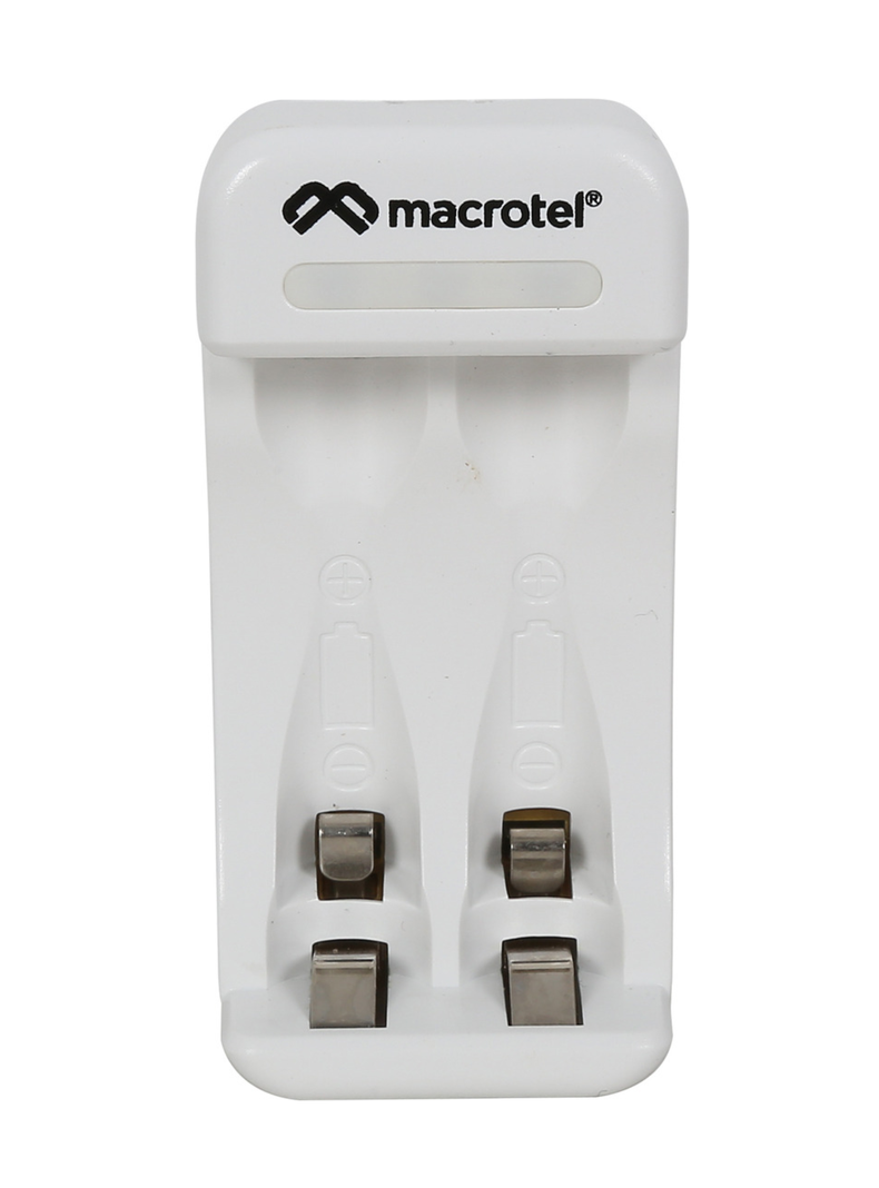 Cargador De Pilas Macrotel + 2 Pilas Recargables Aaa 1000mah-2