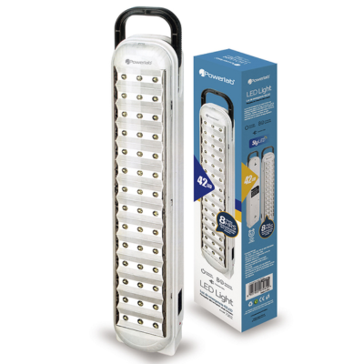 Lampara De Emergencia 42 Led Powerlab Color Blanco-0