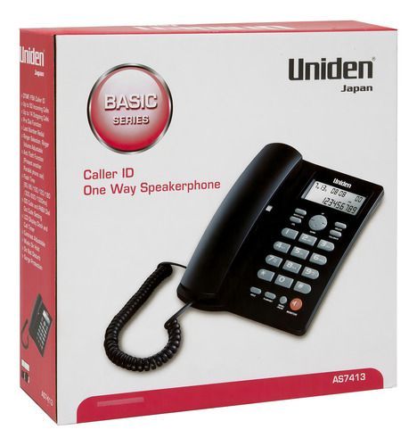 Teléfono Fijo Sobremesa Con Visor Manos Libres Uniden As7413 Color Negro-4