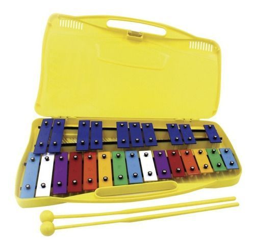 Metalofono Cromatico 25 Notas Infantil Escolar Hendrix Amarillo [ 700 ]