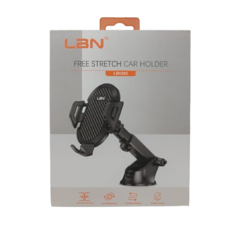 SOPORTE PORTA CELULAR PARA VEHICULOS LBN LBH282 NEGRO