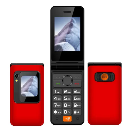 Telefono Celular Adulto Mayor Dualsim 2.8 Pulgadastl705 Rojo-0