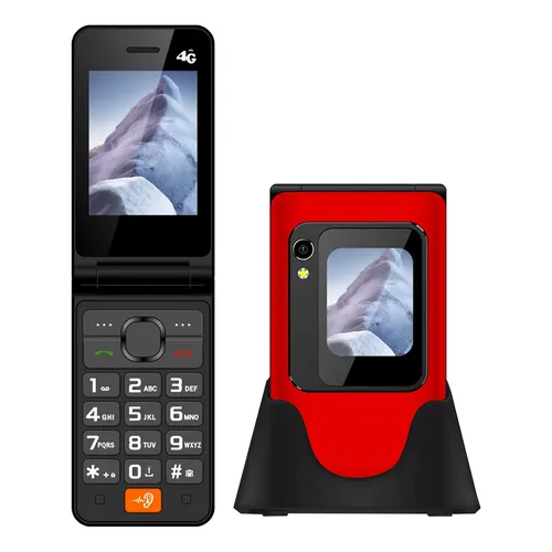 Telefono Celular Adulto Mayor Dualsim 2.8 Pulgadastl705 Rojo-1
