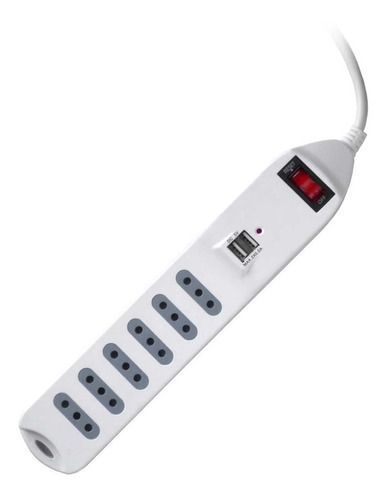 Alargador Zapatilla 1.5m Switch Usb Macrotel 6 Posiciones-1