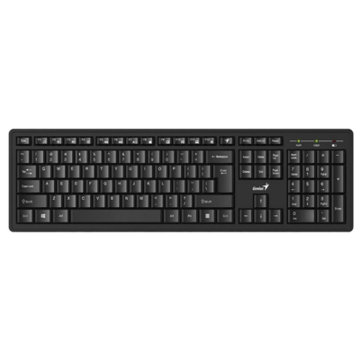 Kit De Teclado Y Mouse Inalámbrico Genius Km-8200 Inglés Us De Color Negro-0