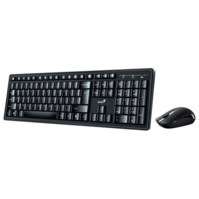 Kit De Teclado Y Mouse Inalámbrico Genius Km-8200 Inglés Us De Color Negro-1