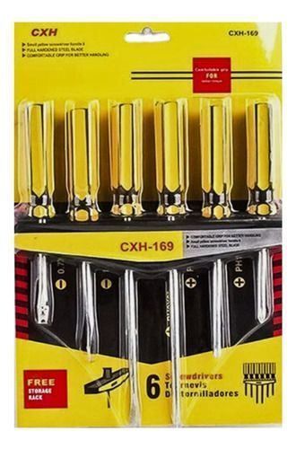 Juego De 6 Destornilladores Cxh + Rack-0