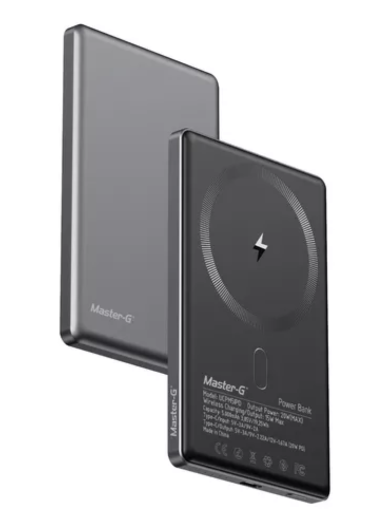 Cargador Inalámbrico Powerbank Magsafe 5.000 Mah Compatible Con iPhone Master-g Color Plateado-2