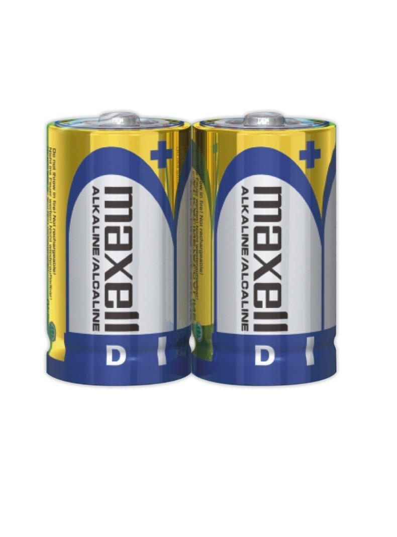 Pack 2 Pilas Alcalinas Maxell Tipo D-1