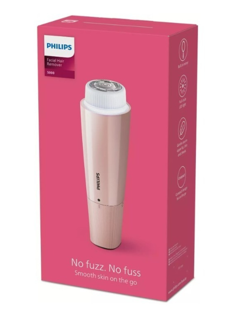 Depiladora Facial Philips Serie 5000 Brr454/00 Rosa-1