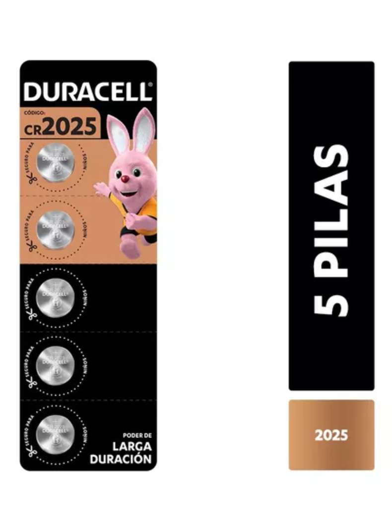 Pack Tira 5 Pilas Tipo Botón Duracell Dl/cr 2025-1