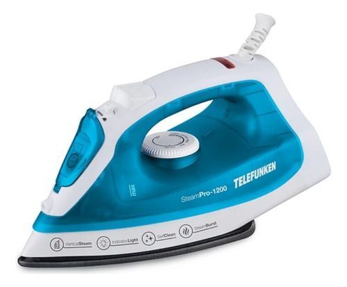 Plancha A Vapor 210 Ml Telefunken Steampro 1200 Color Azul-0