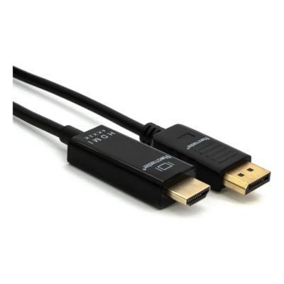 CABLE NEGRO DISPLAYPORT MACHO A HDMI MACHO 4K ULTRA HD 1.8M