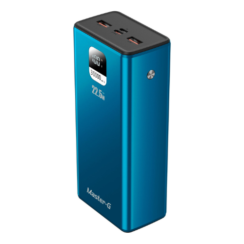 Cargador Portatil Bateria Power Bank Master-g 30000mah 22.5w Color Azul-0