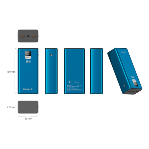 Cargador Portatil Bateria Power Bank Master-g 30000mah 22.5w Color Azul-3