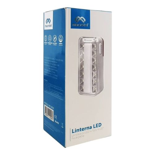 Foco Lampara Emergencia Macrotel 14 Led + 1 Tubo Led Color Blanco-3