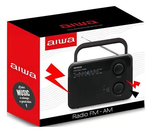 Radio Fm Aiwa Awfml4 Awfml4 Analógico 220v Portátil Color Negro-4