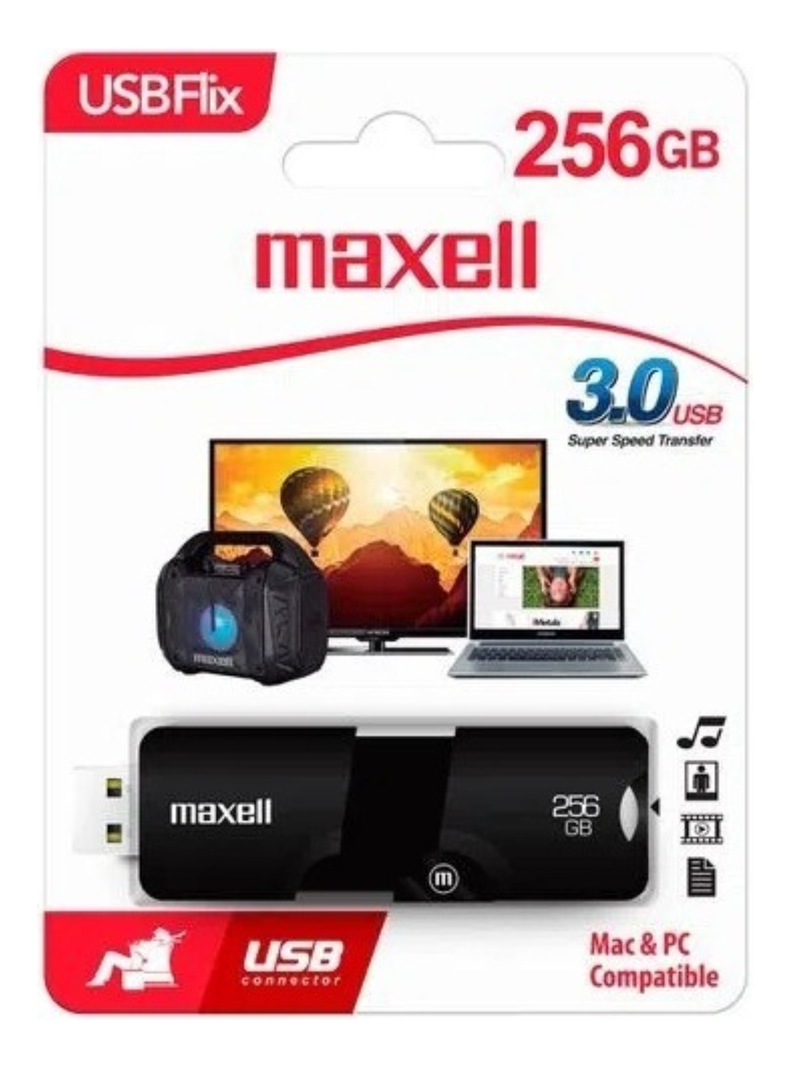 Pen Drive Maxell 256gb Flix Retractil 3.0-2