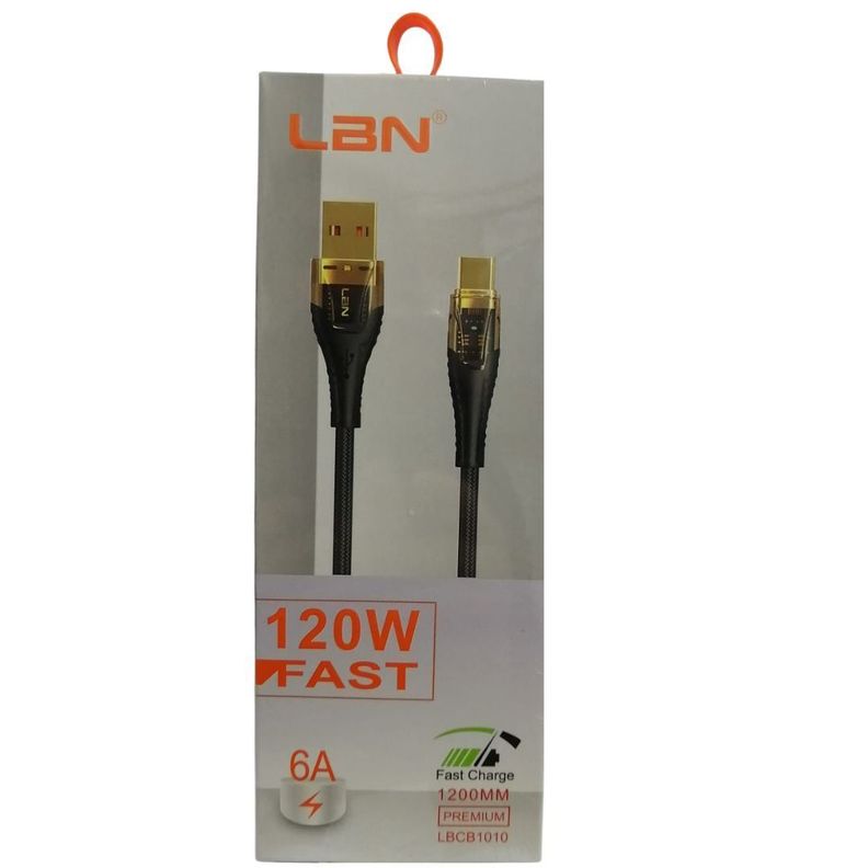 Cable Carga Rapida Usb A Tipo C Lbn 120w 1.2MTR-1