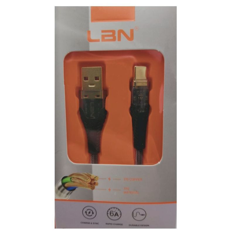 Cable Carga Rapida Usb A Tipo C Lbn 120w 1.2MTR-2