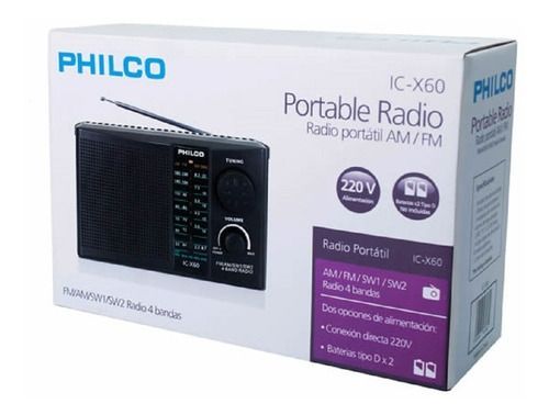 Radio Am Fm Sw1 Philco 4 Bandas 220v Icx60-3