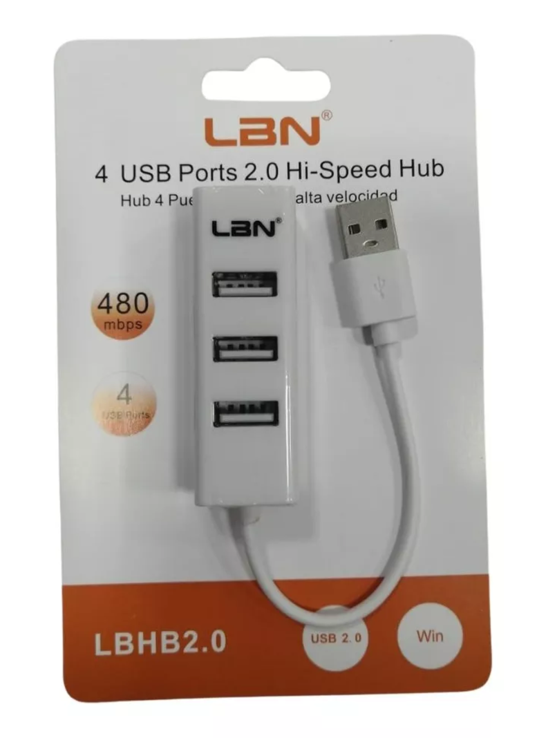 Hub 4 Puertos Multi Usb 2.0 De Alta Velocidad / Practico!-1