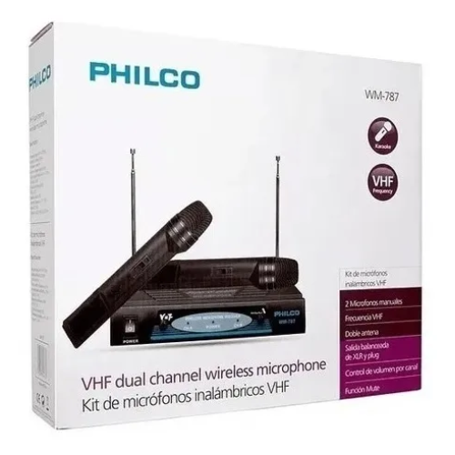 Micrófono Wm787 Inalámbrico Vhf Philco-2