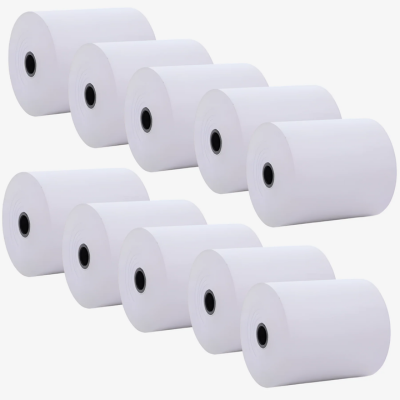 Rollo De Papel Termico Blanco 80*80 70gr 10 Unidades-1