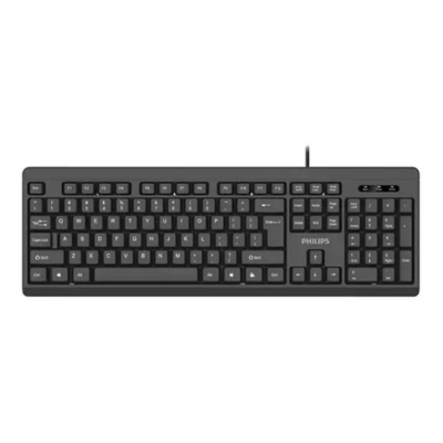 Teclado Alambrico Usb 105 Teclas Negro Spk6224 Philips-1
