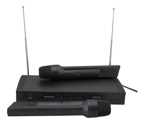 Kit De Microfonos Philco Wm570 Vhf Fm Inalambricos-1