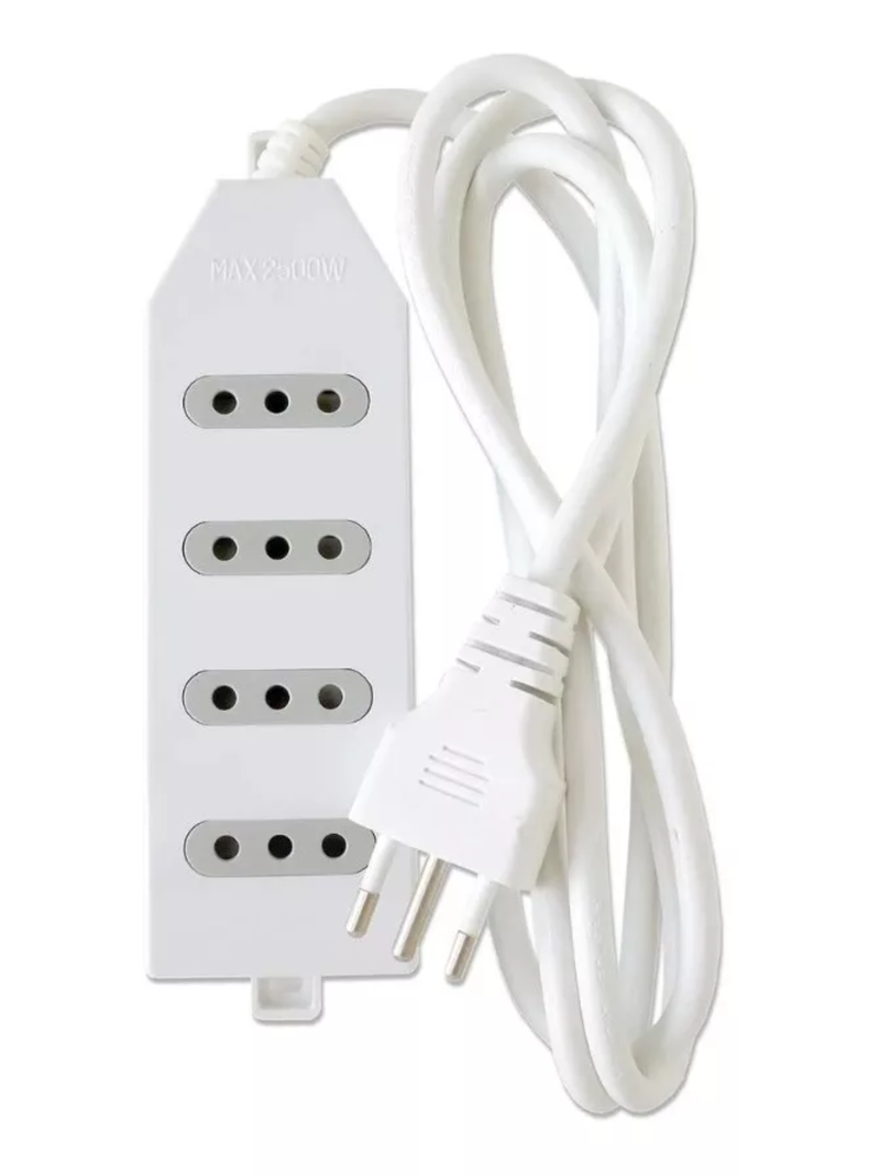 Alargador Zapatilla Eléctrico 4 Posiciones Macrotel 3mts-0