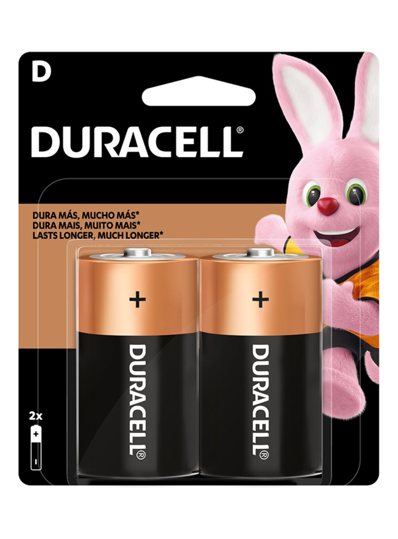 Pilas Alcalinas Duracell D 2 Unidades-0