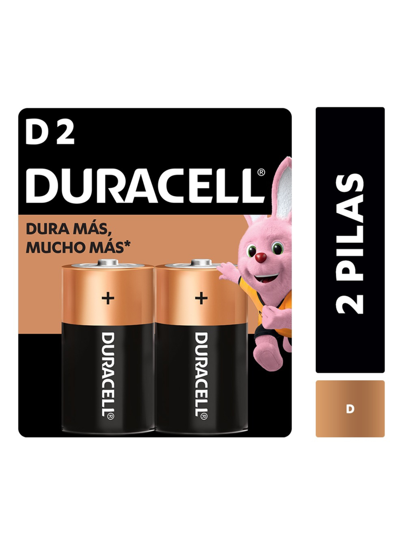 Pilas Alcalinas Duracell D 2 Unidades-1