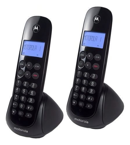 Teléfono Motorola  Negro Inalámbrico Pack 2 - Color Negro-0